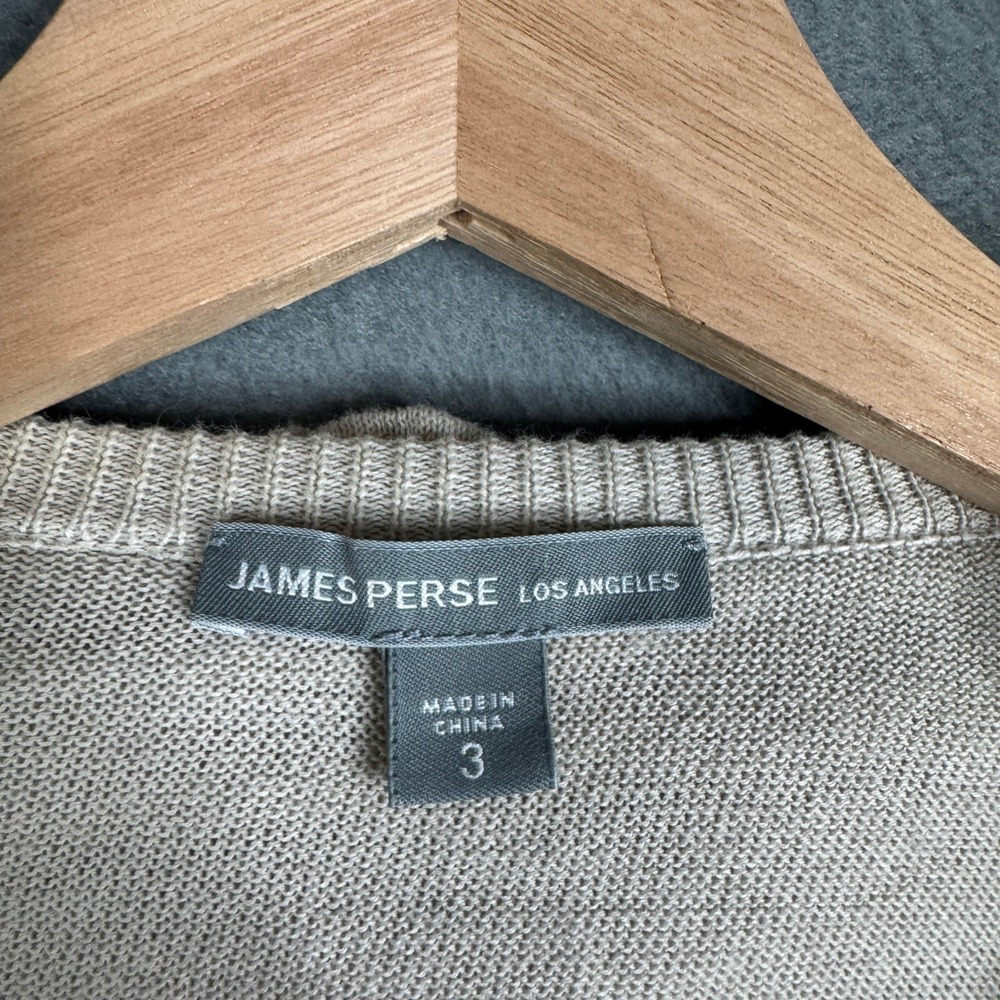 James Perse LA Bolero Shrug Knit Cardigan With Long sleeves Draped Tan Size 3 - Picture 3 of 8